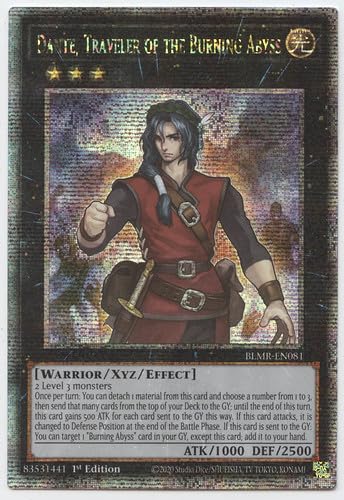 Dante, Traveler of The Burning Abyss BLMR-EN081 - Quarter Century Secret Rare - 1. Auflage von YU-GI-OH!