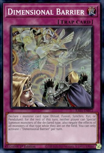 Dimensional Barrier RA01-EN072 Super Rare 1. Auflage von YU-GI-OH!