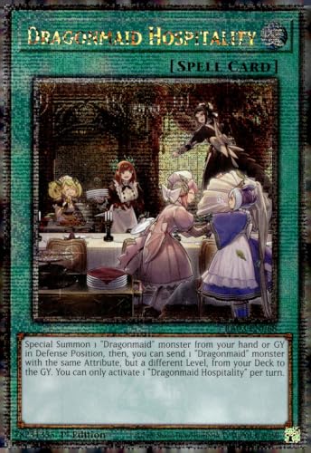 Dragonmaid Hospitality (Quarter Century Secret Rare) – RA03-EN068 – Quarter Century Secret Rare – 1. Auflage von YU-GI-OH!