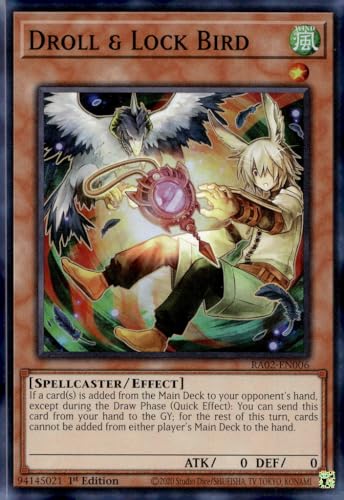 Droll & Lock Bird (Alternate Art) – RA02-EN006 – Super Rare – 1. Auflage von YU-GI-OH!