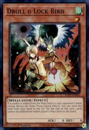 Droll & Lock Bird – RA02-EN006 – Super Rare – 1. Auflage von YU-GI-OH!