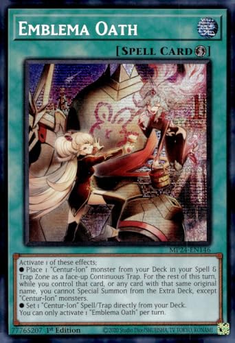 Emblema Oath MP24-EN146 Prismatic Secret Rare 1. Auflage von YU-GI-OH!