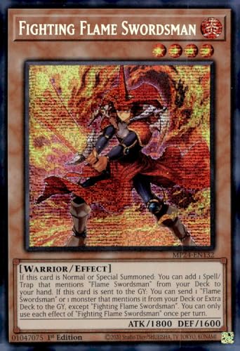 Fighting Flame Swordsman MP24-EN132 Prismatic Secret Rare 1. Auflage von YU-GI-OH!