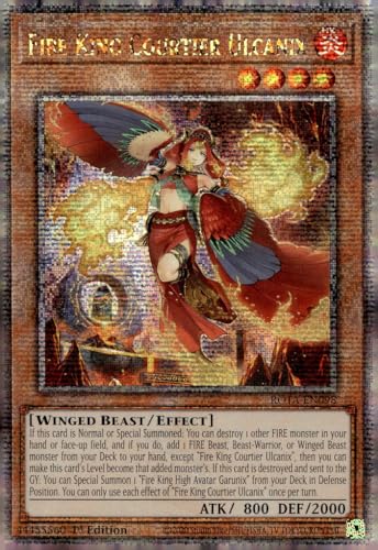 Fire King Courtier Ulcanix (Quarter Century Secret Rare) – ROTA-EN098 – Quarter Century Secret Rare – 1. Auflage von YU-GI-OH!