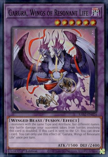 Garura, Wings of Resonant Life RA02-EN024 Super Rare 1. Auflage von YU-GI-OH!