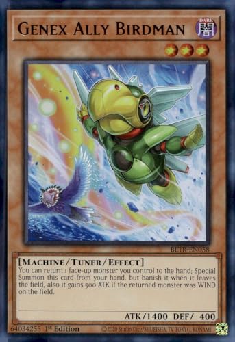 Genex Ally Birdman (Alternate Art) – BLTR-EN058 – Ultra Rare – 1. Auflage von YU-GI-OH!