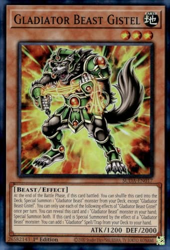 Gladiator Beast Gistel - SUDA-EN017 - Super Rare - 1. Auflage von YU-GI-OH!