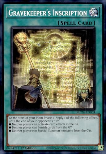 Gravekeeper's Inschrift MP24-EN064 Prismatic Secret Rare 1. Auflage von YU-GI-OH!