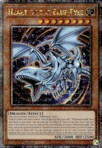 Heart of The Blue-Eyes (Quarter Century Secret Rare) – ROTA-EN004 – Quarter Century Secret Rare – 1. Auflage von YU-GI-OH!