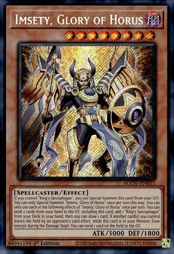 Imsety, Glory of Horus - AGOV-EN011 - Secret Rare - 1. Auflage von YU-GI-OH!