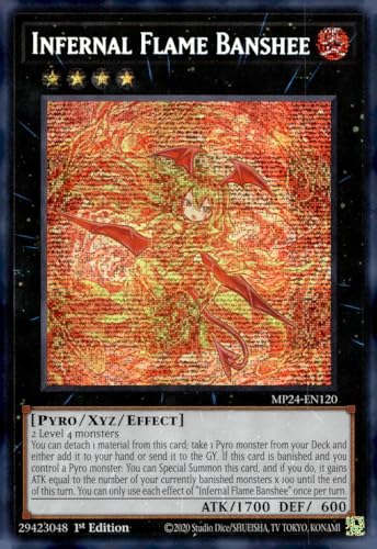 Infernal Flame Banshee MP24-EN120 Prismatic Secret Rare 1. Auflage von YU-GI-OH!