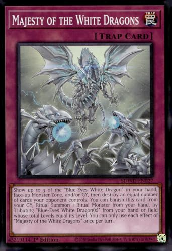 Majesty of The White Dragons SDWD-EN027 Super Rare 1. Auflage von YU-GI-OH!