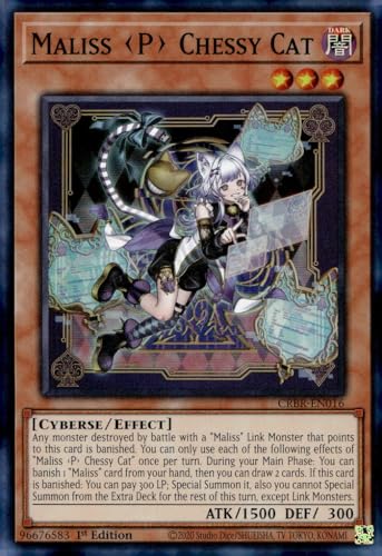 Maliss P Chessy Cat CRBR-EN016 Super Rare 1. Auflage von YU-GI-OH!