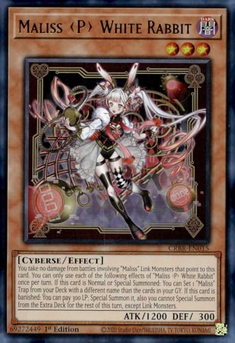 YU-GI-OH! Maliss P White Rabbit CRBR-EN015 Ultra Rare 1. Auflage - Sammlerkarte - Kartenspielkarte - 1 Stück von YU-GI-OH!