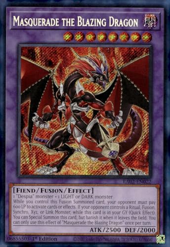 Masquerade The Blazing Dragon (Secret Rare) – RA02-EN022 – Secret Rare – 1. Auflage von YU-GI-OH!