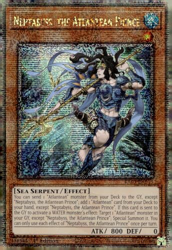 Neptabyss, The Atlantean Prince (Quarter Century Secret Rare) – RA03-EN013 – Quarter Century Secret Rare – 1. Auflage von YU-GI-OH!