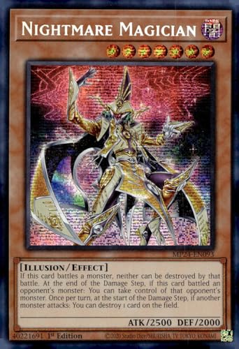 YU-GI-OH! Nightmare Magician MP24-EN093 Prismatic Secret Rare 1. Auflage - Yu-Gi-Oh! Trading Card Game Single - Kartenspielkarte - 1 Stück von YU-GI-OH!