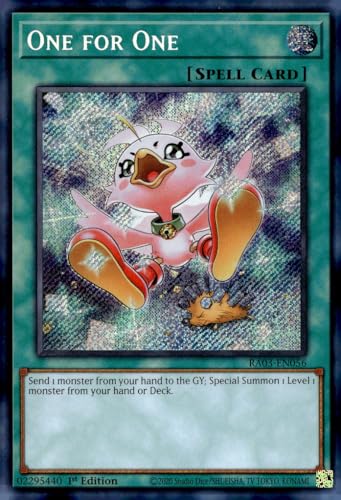 One for One (Alternate Art) (Secret Rare) – RA03-EN056 – Secret Rare – 1. Auflage von YU-GI-OH!