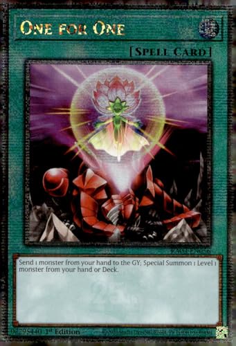 One for One (Quarter Century Secret Rare) – RA03-EN056 – Quarter Century Secret Rare – 1. Auflage von YU-GI-OH!