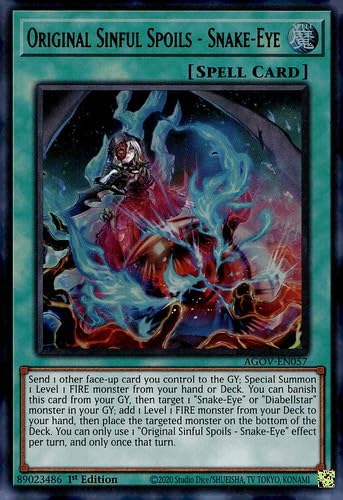 Original Sinful Spoils - Snake-Eye - AGOV-EN057 - Ultra Rare - 1. Auflage von YU-GI-OH!