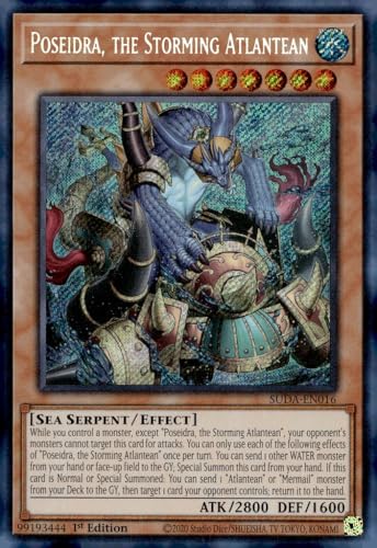 Poseidra, The Storming Atlantean - SUDA-EN016 - Secret Rare - 1. Auflage von YU-GI-OH!