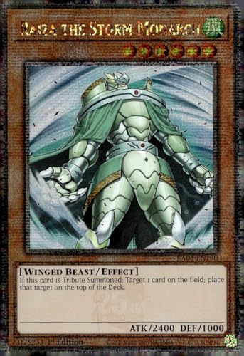 Raiza The Storm Monarch (Quarter Century Secret Rare) – RA03-EN180 – Quarter Century Secret Rare – 1. Auflage von YU-GI-OH!