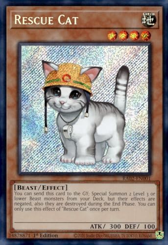 Rescue Cat (Secret Rare) – RA02-EN001 – Secret Rare – 1. Auflage von YU-GI-OH!