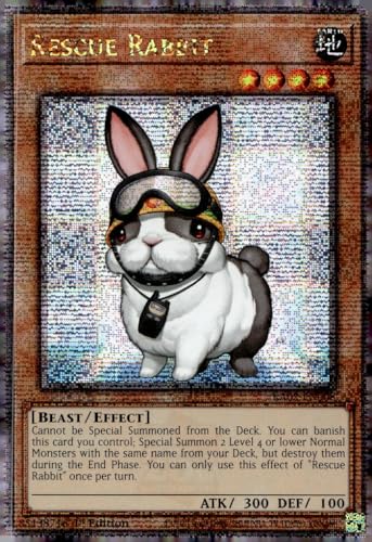 Rescue Rabbit (Quarter Century Secret Rare) – RA02-EN008 – Quarter Century Secret Rare – 1. Auflage von YU-GI-OH!