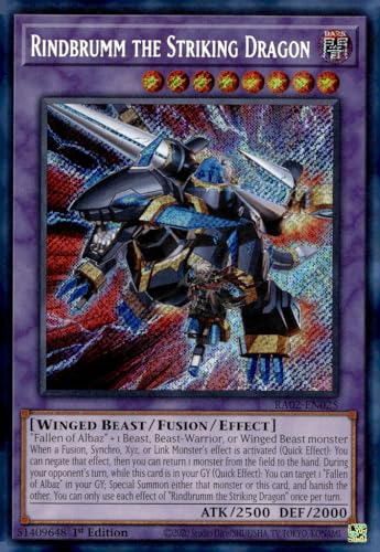 Rindbrumm The Striking Dragon (Secret Rare) - RA02-EN025 - Secret Rare - 1st Edition von YU-GI-OH!