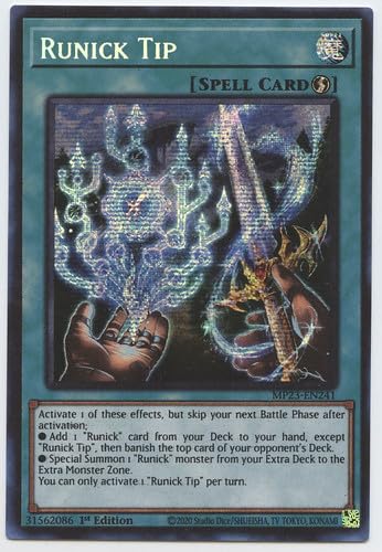 Runick Tip MP23-EN241 Prismatic Secret Rare 1. Auflage von YU-GI-OH!