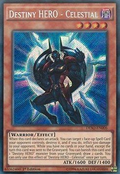 Schicksals-Held - Celestial - DESO-DE006 - Secret Rare - 1. Auflage von YU-GI-OH!