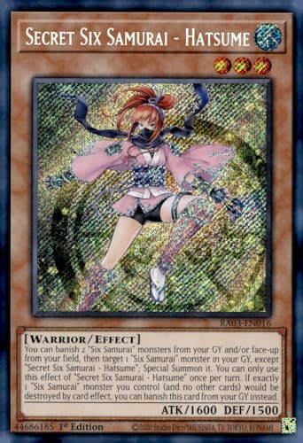 Secret Six Samurai - Hatsume (Secret Rare) - RA03-EN016 - Secret Rare - 1. Auflage von YU-GI-OH!