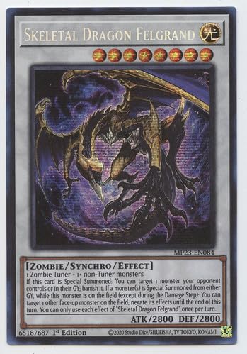 Skeletal Dragon Felgrand - MP23-EN084 - Prismatic Secret Rare - 1. Auflage von YU-GI-OH!