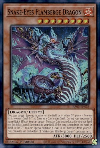 Snake-Eyes Flamberge Dragon RA03-EN033 Super Rare 1. Auflage von YU-GI-OH!