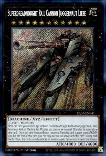 Superdreadnought Rail Cannon Juggernaut Liebe (Secret Rare) - RA03-EN041 - Secret Rare - 1. Auflage von YU-GI-OH!