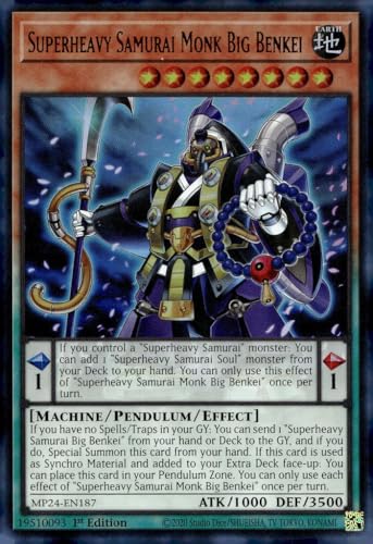 Superheavy Samurai Monk Big Benkei MP24-EN187 Ultra Rare 1. Auflage von YU-GI-OH!