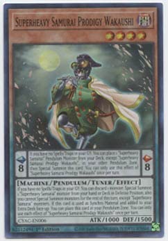 Superheavy Samurai Prodigy Wakaushi - CYAC-EN006 - Super Rare - 1. Auflage von YU-GI-OH!