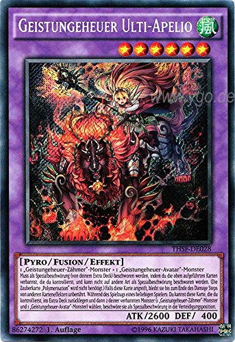 THSF-DE028 Geistungeheuer Ulti-Apelio 1. Auflage im Set mit original Gwindi Kartenschutzhülle von YU-GI-OH!