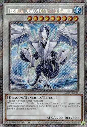 Trishula, Drache der Eisbarriere (Platinum Secret Rare) – RA02-EN026 – Platinum Secret Rare – 1. Auflage von YU-GI-OH!