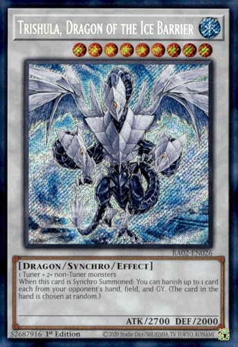 Trishula, Drache der Eisbarriere (Secret Rare) – RA02-EN026 – Secret Rare – 1. Auflage von YU-GI-OH!