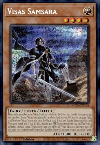 Visas Samsara MP24-EN108 Prismatic Secret Rare 1. Auflage von YU-GI-OH!