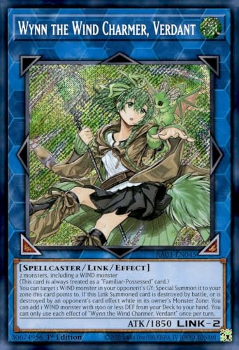 Wynn The Wind Charmer, Verdant (Secret Rare) – RA03-EN045 – Secret Rare – 1. Auflage von YU-GI-OH!