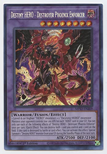 Yu-Gi-Oh! Destiny Hero - Destroyer Phoenix Enforcer - MP22-EN209 - Prismatic Secret Rare - 1st Edition von Yu-Gi-Oh!