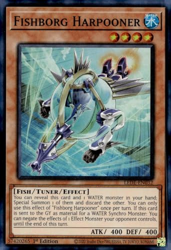 YU-GI-OH! Fishborg Harpunoner LEDE-EN032 Super Rare 1. Auflage von YU-GI-OH!