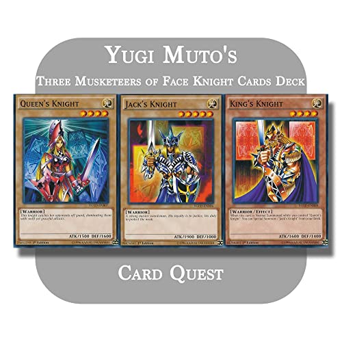 YU-GI-OH! - Yugi Mutos komplette Drei Musketiere des Gesichts Ritterkarten / Die drei königlichen Ritter Deck von YU-GI-OH!