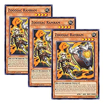 YU-GI-OH! y3 Stück setz Englische Version RATE-EN018 Zoodiac Ramram Zwölf Biest Rum (Normal) 1. Auflage von YU-GI-OH!