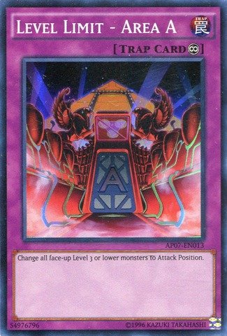 Yu-Gi-Oh! - Level Limit - Area A (AP07-EN013) - Astral Pack: Booster Seven - Unlimited Edition - Super Rare by Yu-Gi-Oh! von Yu-Gi-Oh!