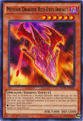 Yu-Gi-Oh! - Meteor Dragon Red-Eyes Impact (INOV-EN028) - Invasion: Vengeance - 1st Edition - Rare von YU-GI-OH!