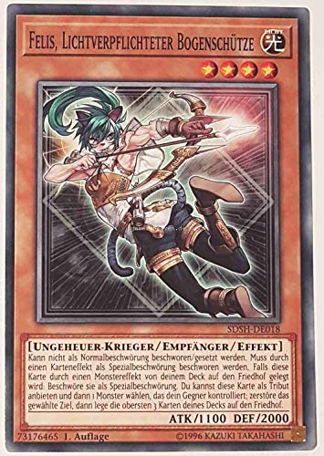 Yu-Gi-Oh SDSH-DE018 Felis, Lichtverpflichteter Bogenschütze Common Deutsch 1. Auflage von YU-GI-OH!