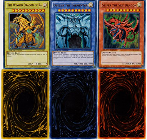 Yu-Gi-Oh Yugi's Legendary Decks Single Card Ultra Rare Yugi's God Card Set YGLD-ENG01, YGLD-ENG02 & YGLD-ENG03 [Slifer, Obelisk & Ra] by Yu-Gi-Oh! von YU-GI-OH!